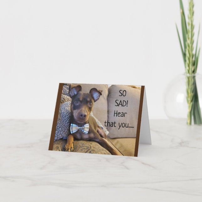 HEARD YOU'RE NOT FEELING WELL :( CARD (Front)