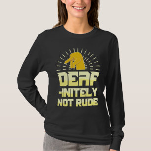 Hearing Aid Deaf Pride ASL hand sign language Deaf T-Shirt