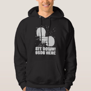 Hearing Aid Deaf Pride ASL hand sign language sit  Hoodie