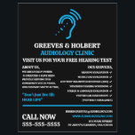 Hearing Aid Design, Audiologist, Audiology Clinic Flyer<br><div class="desc">Hearing Aid Design,  Audiologist,  Audiology Clinic Advertising Flyers By The Business Card Store.</div>