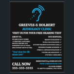 Hearing Aid Design, Audiologist, Audiology Clinic Flyer<br><div class="desc">Hearing Aid Design,  Audiologist,  Audiology Clinic Advertising Flyers By The Business Card Store.</div>