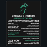 Hearing Aid Design, Audiologist, Audiology Clinic Flyer<br><div class="desc">Hearing Aid Design,  Audiologist,  Audiology Clinic Advertising Flyers By The Business Card Store.</div>