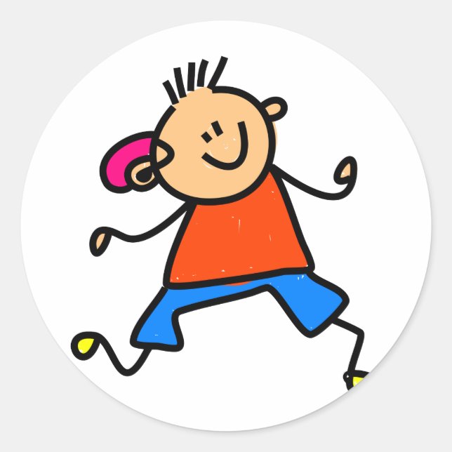 Hearing Aid Kid Classic Round Sticker (Front)