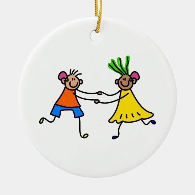Hearing Aid Kids Ceramic Tree Decoration (Front)