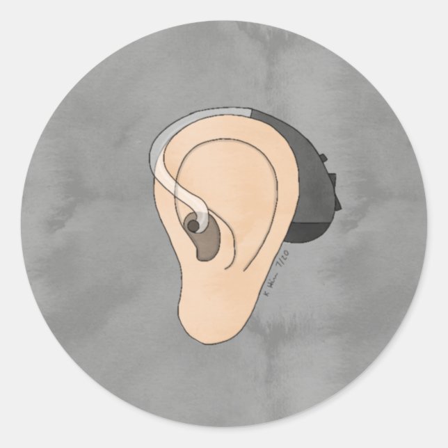 Hearing Aide Sticker (Front)