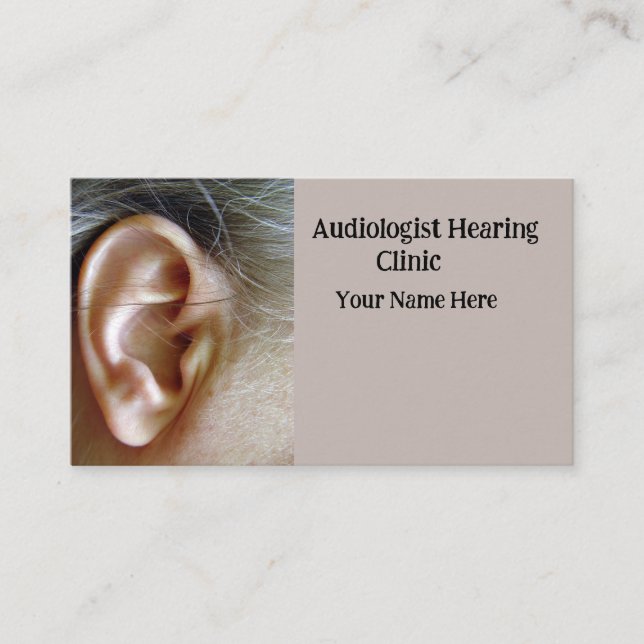 Hearing Aids Audiology  Business Card (Front)