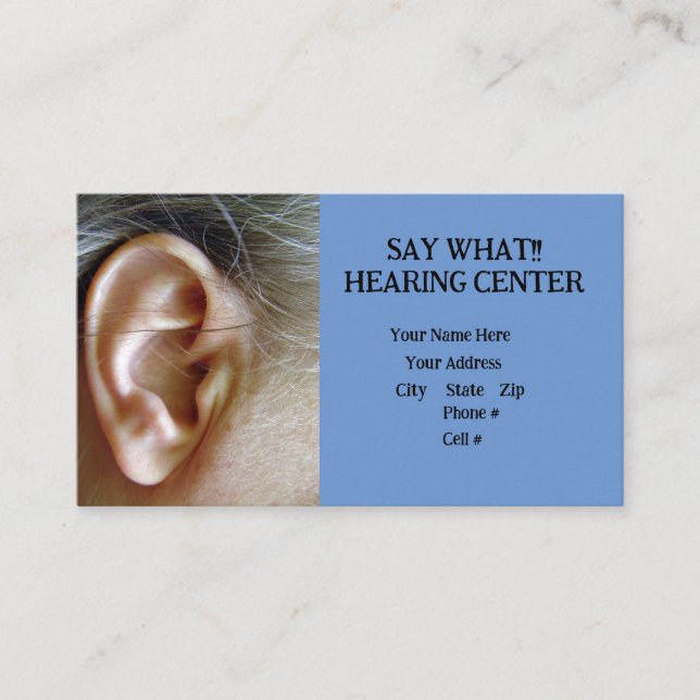 Hearing Centre  Business Card (Front)