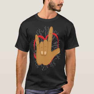 Hearing Deaf Pride ASL hand sign language Deaf Ges T-Shirt