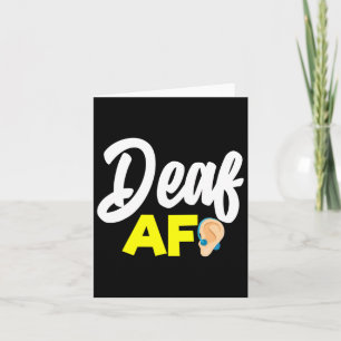 Hearing - Deaf - Unable To Hear - Deaf Awareness A Card