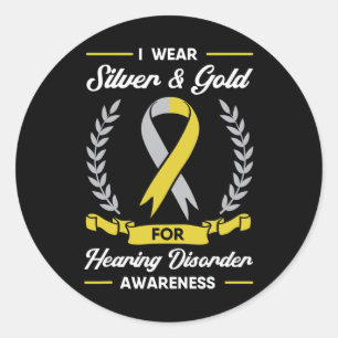 Hearing Disorder Awareness Deaf Aid Implant ASL  Classic Round Sticker