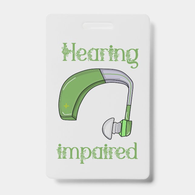 Hearing impaired ID badge (Front)