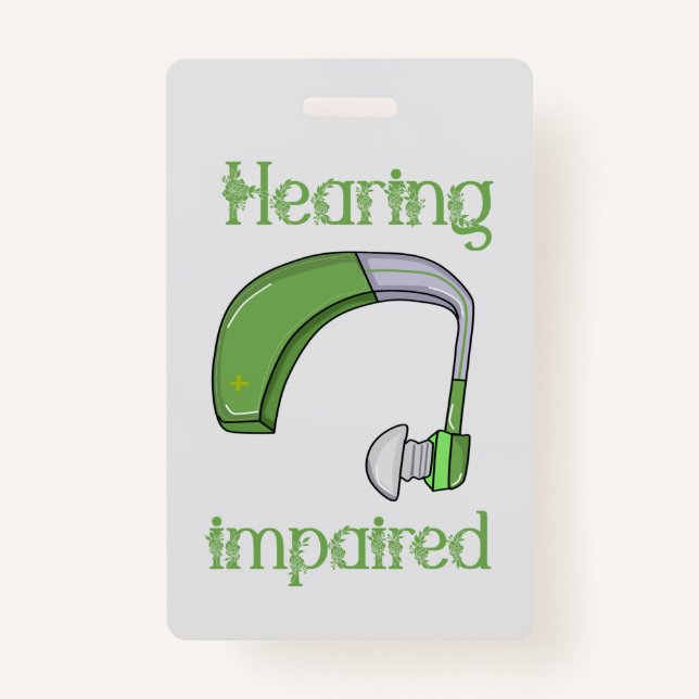 Hearing impaired ID badge (Front)
