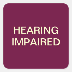 Hearing Impaired Medical Chart Labels