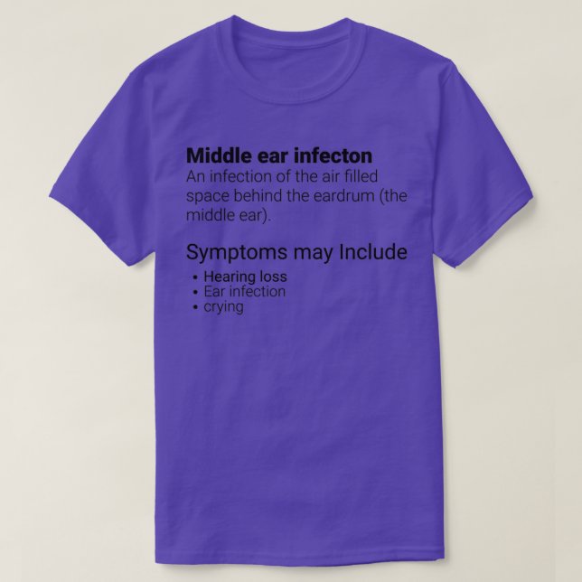 hearing Impaired middle ear infection T-Shirt (Design Front)