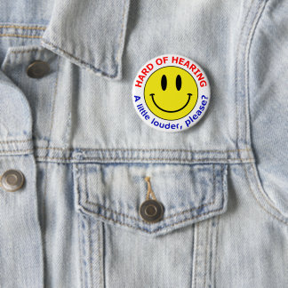 Hearing Impaired Smiley Pin