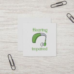 Hearing impaired square business card