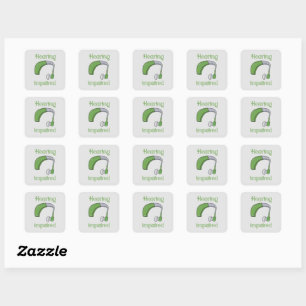 Hearing impaired square sticker