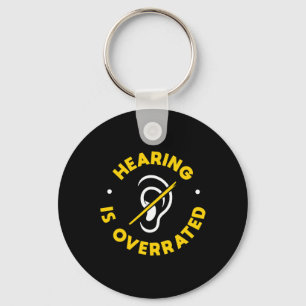 Hearing Loss Awareness ASL and Deaf Awareness Key Ring