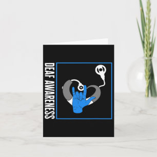 Hearing Loss Awareness Deaf Cochlear Implant Asl H Card