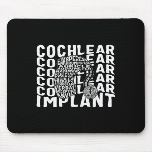 Hearing Loss Awareness Deaf Cochlear Implant ASL H Mouse Mat
