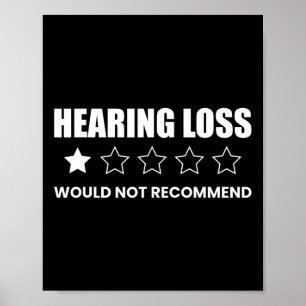 Hearing Loss Would Not Recommend Deafness Awarenes Poster