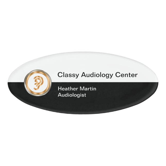 Hearing Specialist Audiologist Staff Name Tag (Front)