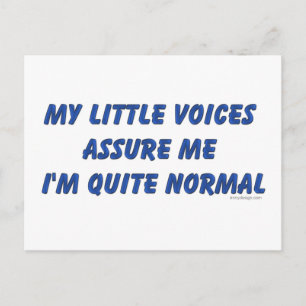 Hearing Voices Humour Postcard