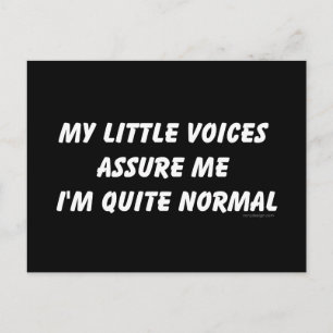 Hearing Voices Humour Postcard