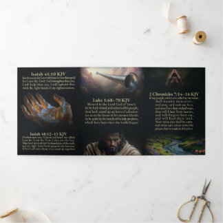 Hearken and Seek the LORD God KJV Tri-Fold Card
