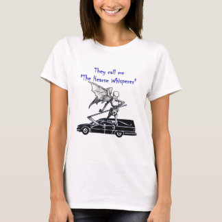 Hearse and Grim Reaper Skeleton Goth Humour T-Shirt