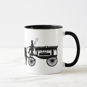 Hearse Carriage Silhouette Funeral Mug