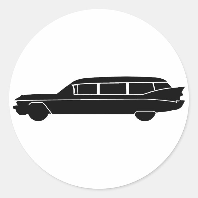 Hearse Classic Round Sticker (Front)