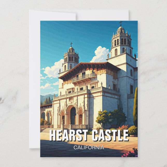 Hearst Castle San Simeon California Central Coast Holiday Card (Front)