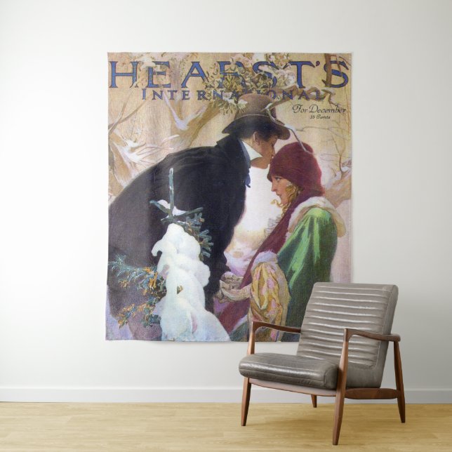 Hearst's International Cover, Alphonse Mucha Tapestry (In Situ)