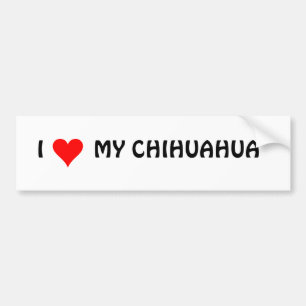 HEART1, I        MY CHIHUAHUA BUMPER STICKER