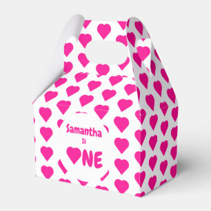 Heart 1st Birthday Favour Box