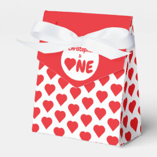 Heart 1st Birthday Favour Box