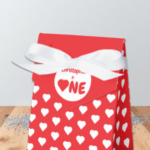 Heart 1st Birthday Favour Box