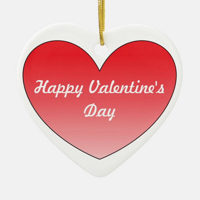 Heart 4 ceramic tree decoration (Front)