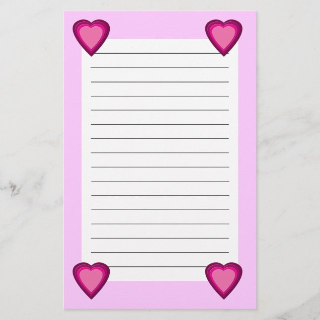 Heart 5 stationery (Front)