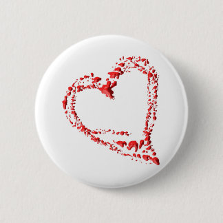 heart 6 cm round badge