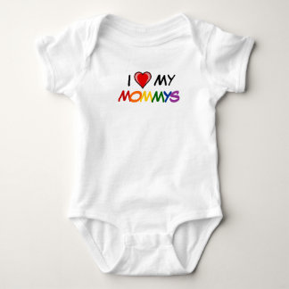 heart_6, I My , M, O, M, M, Y, S Baby Bodysuit