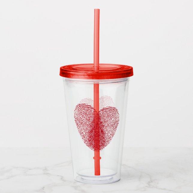 Heart Acrylic Tumbler (Front)