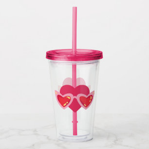 Heart Acrylic Tumbler