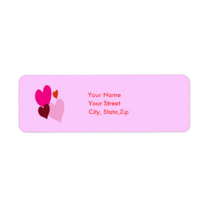 Heart Address label