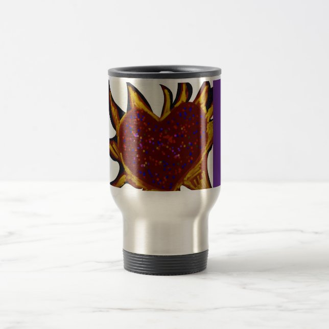 Heart Aflame Travel Mug (Center)