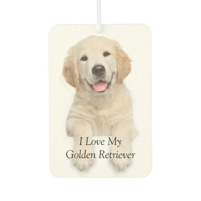 Heart Air Freshener/Golden Retriever Car Air Freshener (Front)