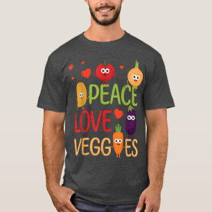 Heart Almond Potato Carrot Tomato Dancing Peace Lo T-Shirt