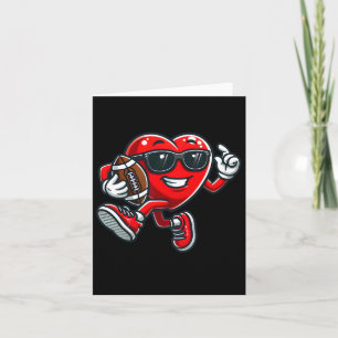 Heart American Football Valentines Day Boys Men Ki Card