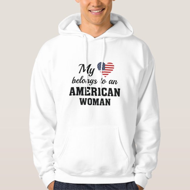 Heart American Woman Hoodie (Front)